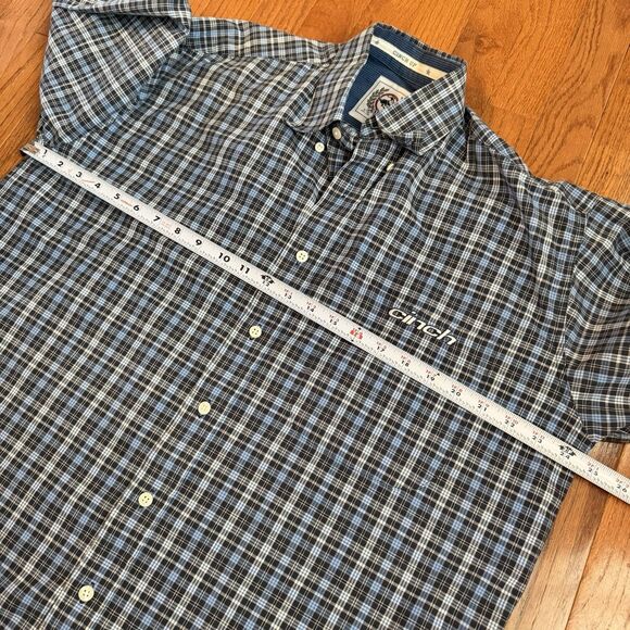 Cinch Plaid Long Sleeve Button Down Western Shirt Men’s Medium Blue Cowboy Rodeo - Picture 9 of 9